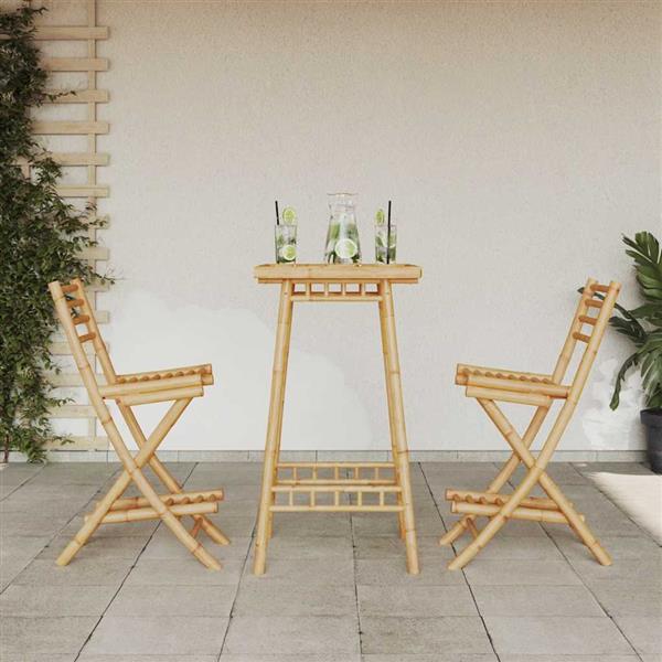 Grote foto vidaxl barkrukken met voetsteunen voor buiten 2 st opvouwbaar bamboe tuin en terras tuinmeubelen