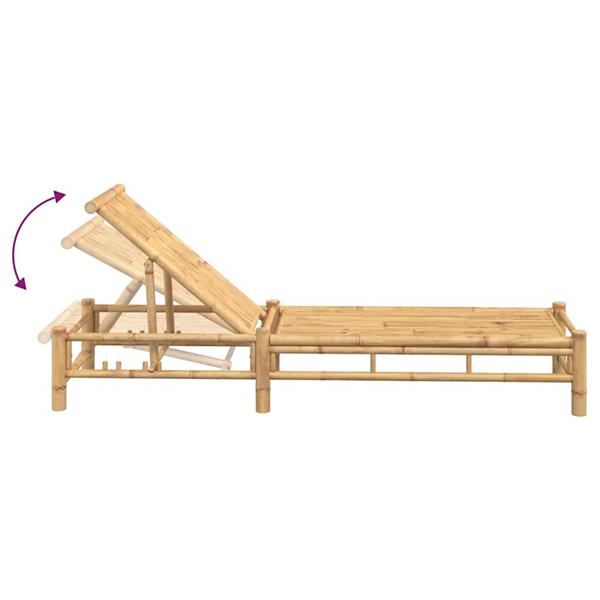 Grote foto vidaxl ligbed 55x199x30 cm bamboe tuin en terras tuinmeubelen