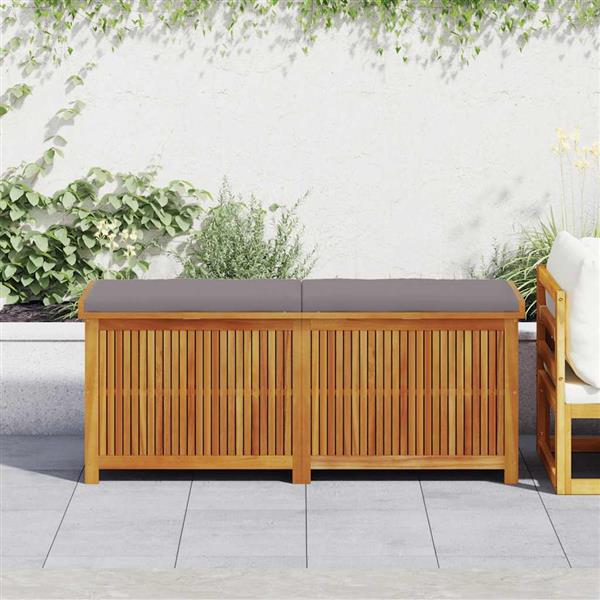 Grote foto vidaxl kussenbox voor buiten 150x50x60 5 cm massief acaciahout tuin en terras overige tuin en terras