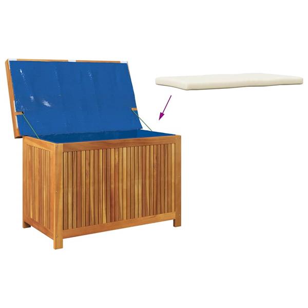 Grote foto vidaxl kussenbox voor buiten 90x50x60 5 cm massief acaciahout tuin en terras overige tuin en terras