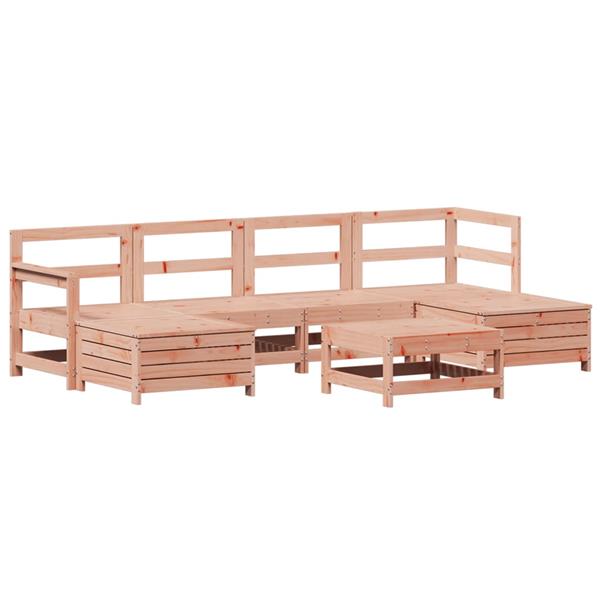 Grote foto vidaxl 7 delige loungeset massief douglas vurenhout tuin en terras tuinmeubelen