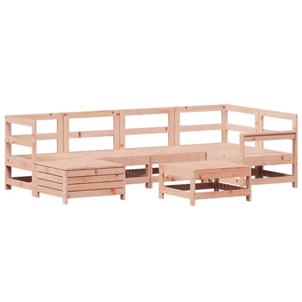Grote foto vidaxl 7 delige loungeset massief douglas vurenhout tuin en terras tuinmeubelen