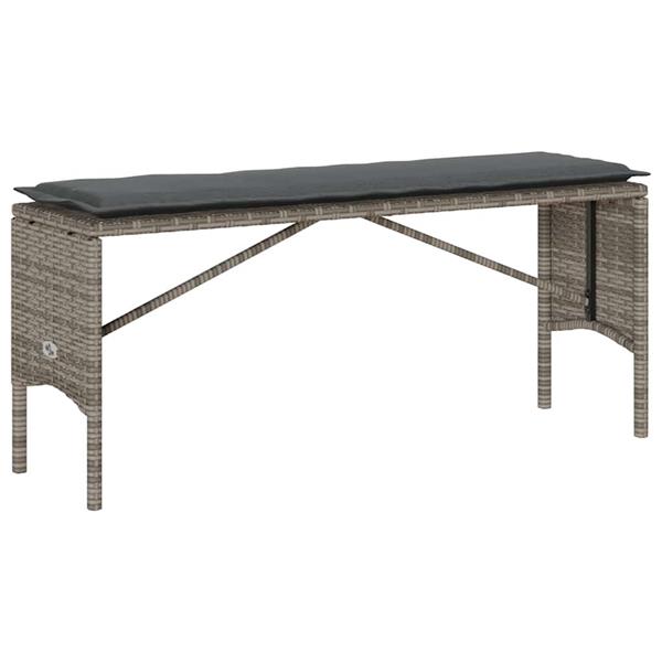 Grote foto vidaxl 3 delige tuinset met kussens poly rattan grijs tuin en terras tuinmeubelen