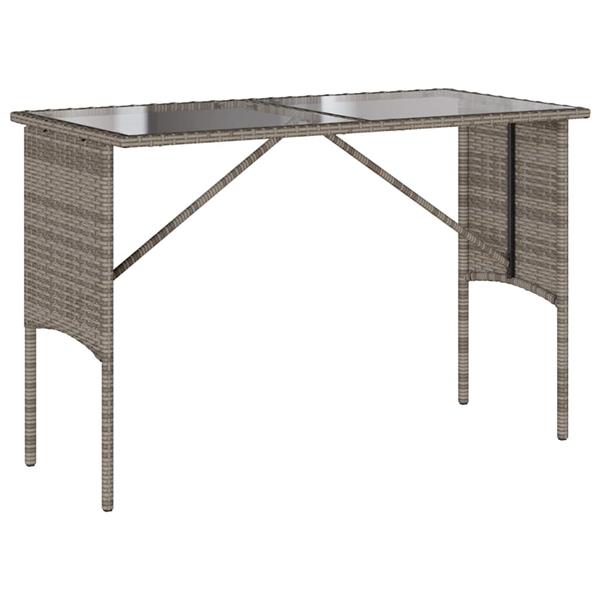 Grote foto vidaxl 3 delige tuinset met kussens poly rattan grijs tuin en terras tuinmeubelen