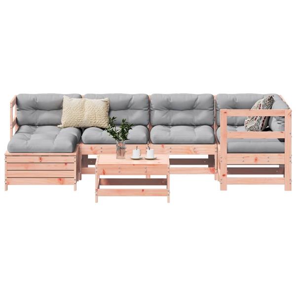 Grote foto vidaxl 7 delige loungeset massief douglas vurenhout tuin en terras tuinmeubelen