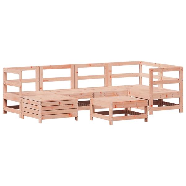 Grote foto vidaxl 7 delige loungeset massief douglas vurenhout tuin en terras tuinmeubelen