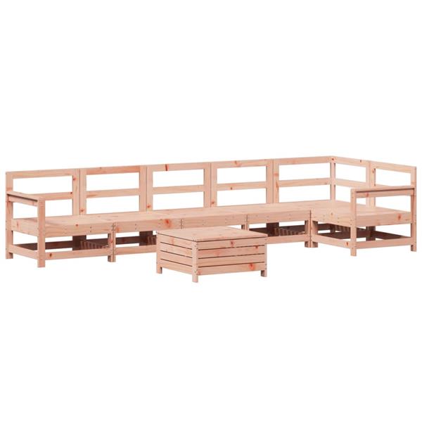 Grote foto vidaxl 7 delige loungeset massief douglas vurenhout tuin en terras tuinmeubelen