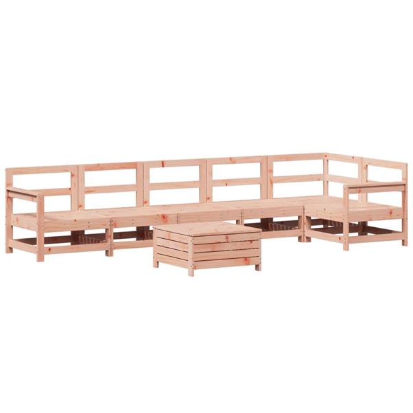Grote foto vidaxl 7 delige loungeset massief douglas vurenhout tuin en terras tuinmeubelen