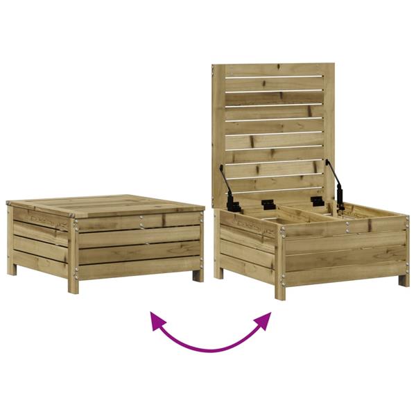 Grote foto vidaxl 3 delige loungeset met kussens ge mpregneerd grenenhout tuin en terras tuinmeubelen