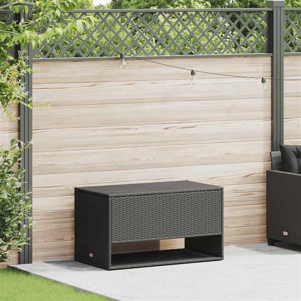 Grote foto vidaxl opbergbox voor buiten 100x55x55 5 cm poly rattan zwart tuin en terras overige tuin en terras