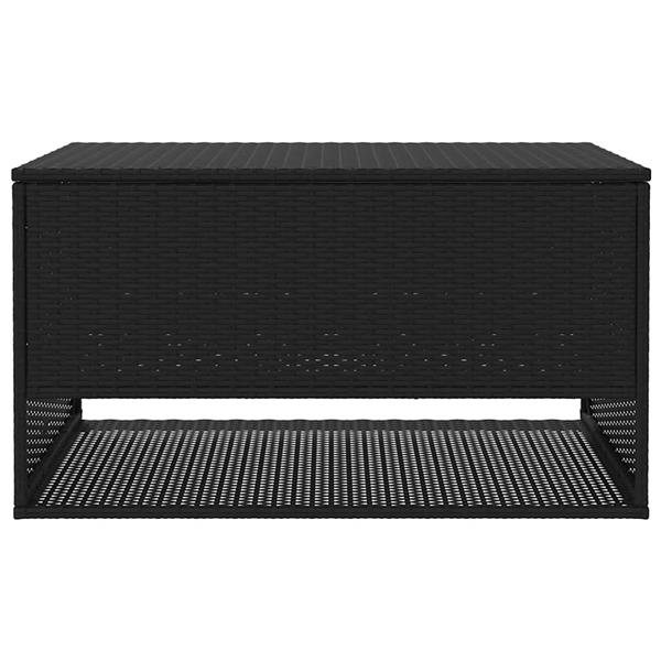 Grote foto vidaxl opbergbox voor buiten 100x55x55 5 cm poly rattan zwart tuin en terras overige tuin en terras