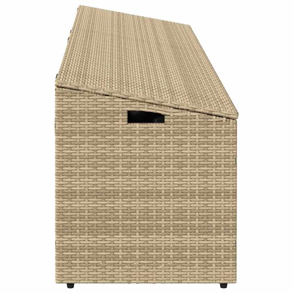 Grote foto vidaxl tuinbox 220x50x58 cm poly rattan beige tuin en terras overige tuin en terras