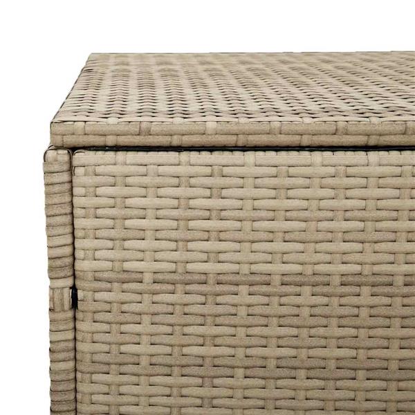 Grote foto vidaxl tuinbox 220x50x58 cm poly rattan beige tuin en terras overige tuin en terras
