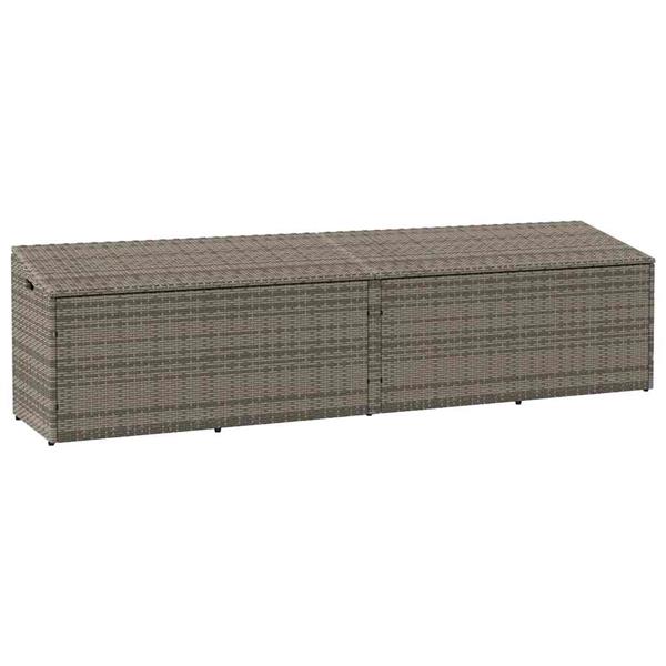 Grote foto vidaxl tuinbox 220x50x58 cm poly rattan grijs tuin en terras overige tuin en terras