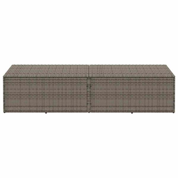Grote foto vidaxl tuinbox 220x50x58 cm poly rattan grijs tuin en terras overige tuin en terras