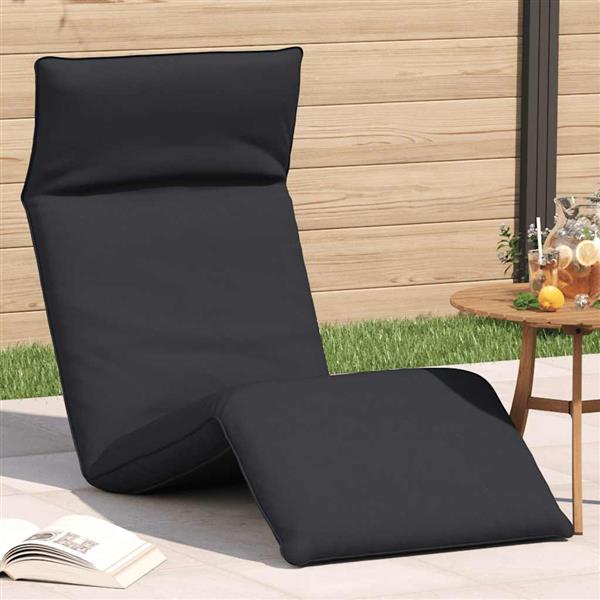 Grote foto vidaxl ligstoel inklapbaar 175x54x8 5 cm oxford stof zwart tuin en terras tuinmeubelen