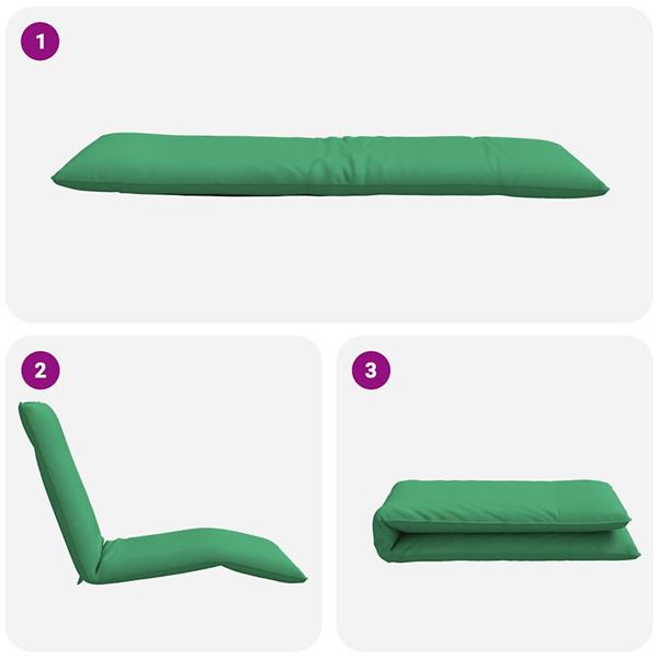 Grote foto vidaxl ligstoel inklapbaar 175x54x8 5 cm oxford stof groen tuin en terras tuinmeubelen
