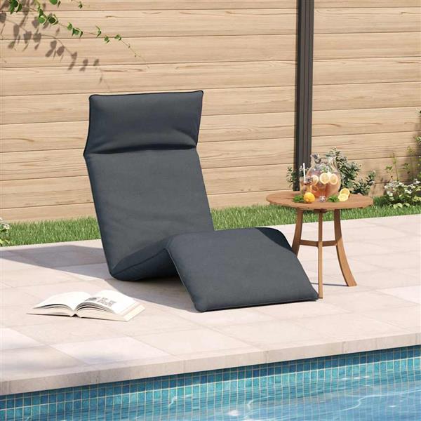 Grote foto vidaxl ligstoel inklapbaar 175x54x8 5 cm oxford stof antracietkleurig tuin en terras tuinmeubelen