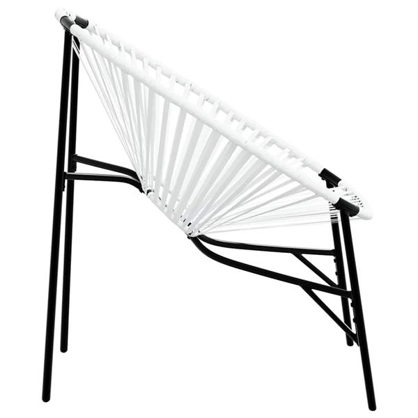 Grote foto vidaxl tuinstoelenset 3 delig poly rattan zwart en wit tuin en terras tuinmeubelen