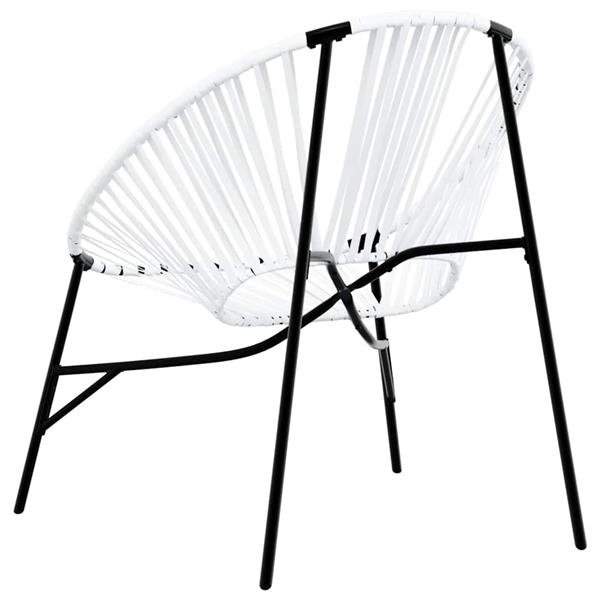 Grote foto vidaxl tuinstoelenset 3 delig poly rattan zwart en wit tuin en terras tuinmeubelen