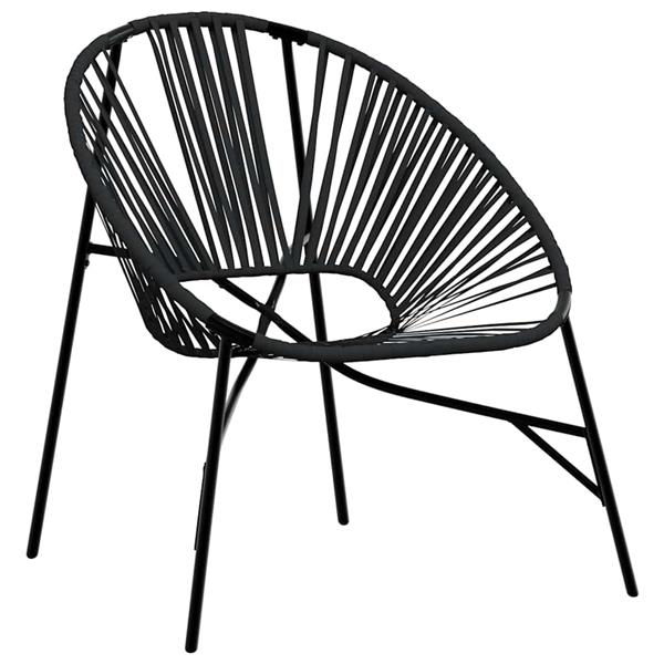 Grote foto vidaxl set tuinstoelen 3 delig poly rattan zwart tuin en terras tuinmeubelen