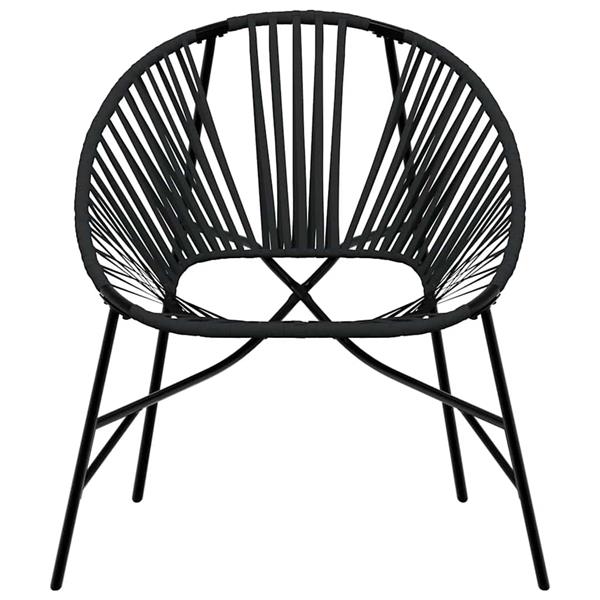 Grote foto vidaxl set tuinstoelen 3 delig poly rattan zwart tuin en terras tuinmeubelen