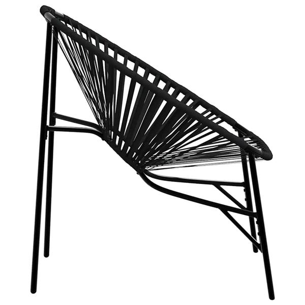 Grote foto vidaxl set tuinstoelen 3 delig poly rattan zwart tuin en terras tuinmeubelen