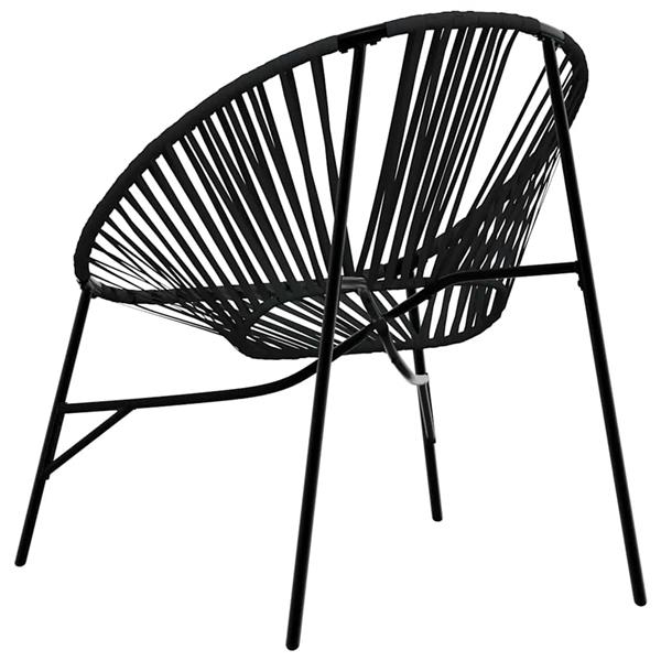 Grote foto vidaxl set tuinstoelen 3 delig poly rattan zwart tuin en terras tuinmeubelen