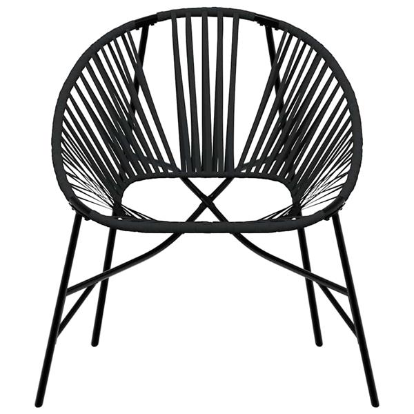 Grote foto vidaxl tuinei stoel poly rattan zwart tuin en terras tuinmeubelen