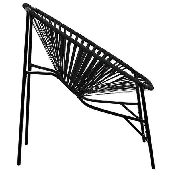 Grote foto vidaxl tuinei stoel poly rattan zwart tuin en terras tuinmeubelen
