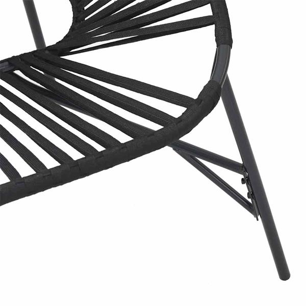 Grote foto vidaxl tuinei stoel poly rattan zwart tuin en terras tuinmeubelen