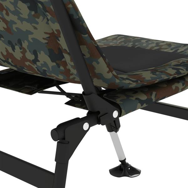 Grote foto vidaxl visstoel met verstelbare modderpoten inklapbaar camouflage tuin en terras tuinmeubelen
