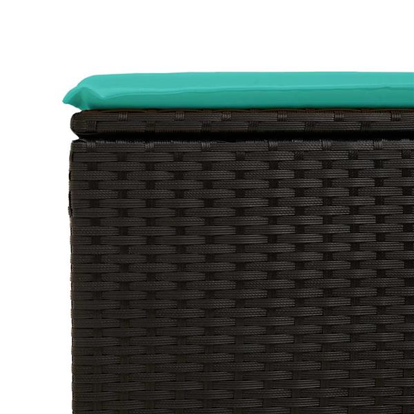 Grote foto vidaxl 2 delige loungeset met kussens poly rattan acacia zwart tuin en terras tuinmeubelen