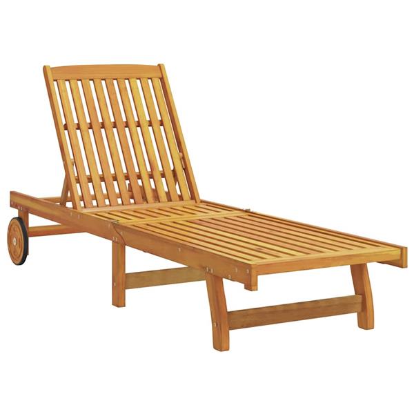 Grote foto vidaxl ligbedden 2 st met tafel massief acaciahout tuin en terras tuinmeubelen