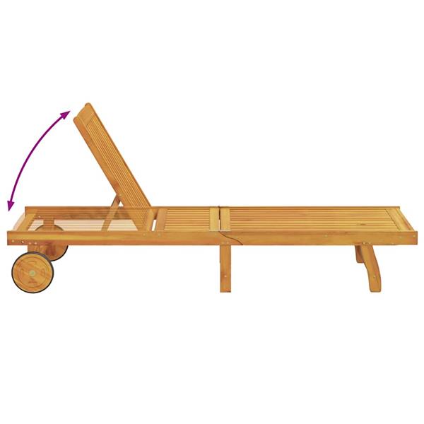 Grote foto vidaxl ligbedden 2 st met tafel massief acaciahout tuin en terras tuinmeubelen