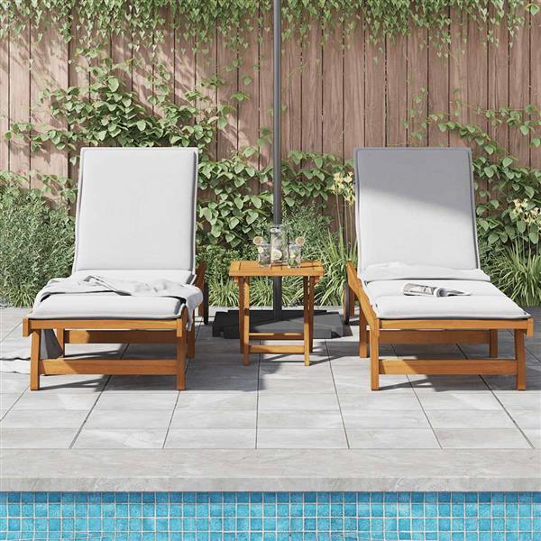 Grote foto vidaxl ligstoelen 2 st massief acaciahout tuin en terras tuinmeubelen