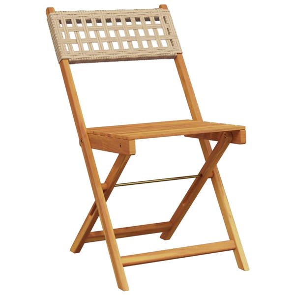 Grote foto vidaxl 5 delige tuinset poly rattan en massief hout beige tuin en terras tuinmeubelen