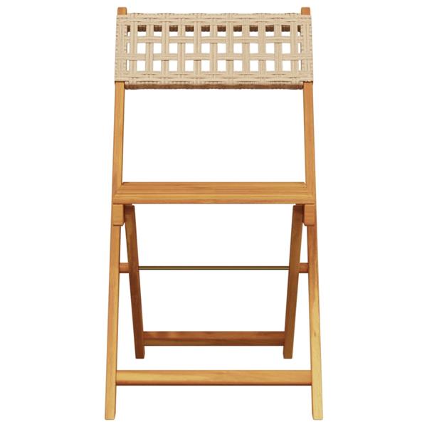 Grote foto vidaxl 5 delige tuinset poly rattan en massief hout beige tuin en terras tuinmeubelen