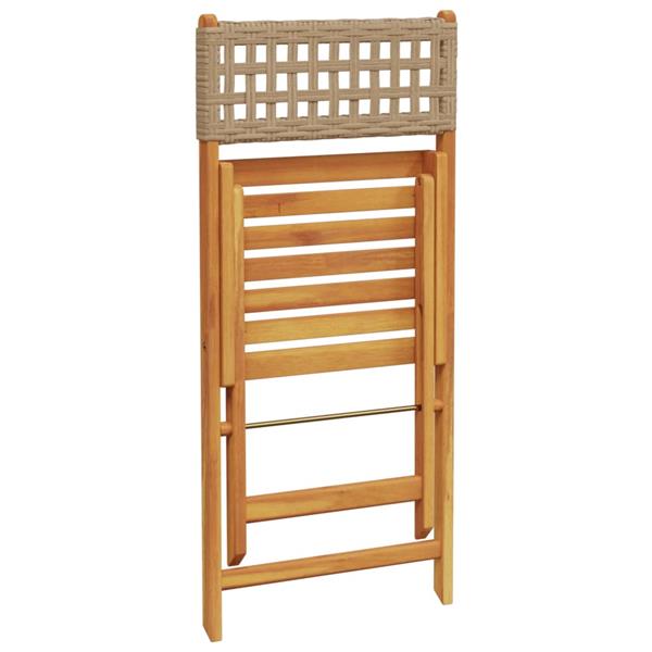 Grote foto vidaxl 5 delige tuinset poly rattan en massief hout beige tuin en terras tuinmeubelen