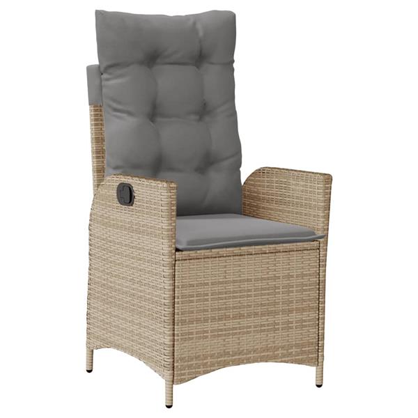 Grote foto vidaxl 3 delige tuinset met kussens poly rattan beige tuin en terras tuinmeubelen