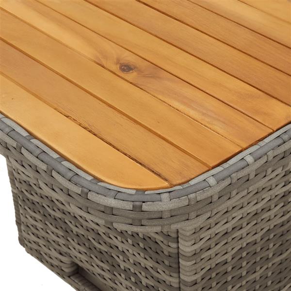 Grote foto vidaxl 3 delige tuinset met kussens poly rattan grijs tuin en terras tuinmeubelen