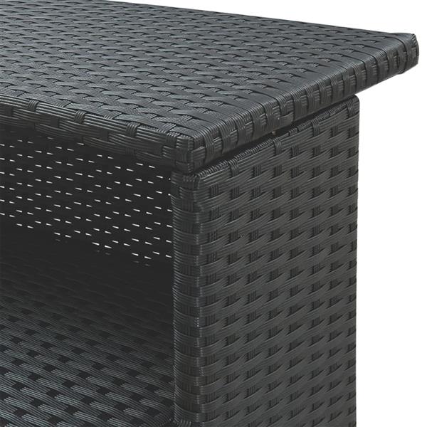 Grote foto vidaxl 5 delige tuinbarset met kussens poly rattan zwart tuin en terras tuinmeubelen