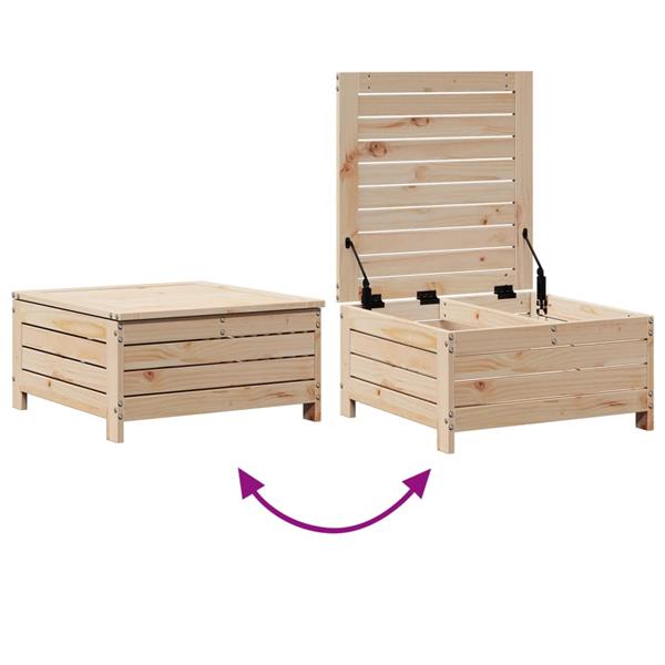 Grote foto vidaxl 7 delige loungeset massief grenenhout tuin en terras tuinmeubelen