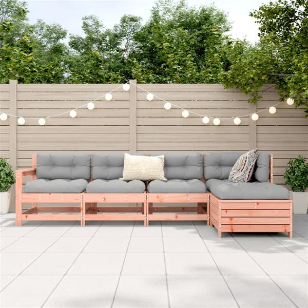 Grote foto vidaxl 5 delige loungeset massief douglas vurenhout tuin en terras tuinmeubelen