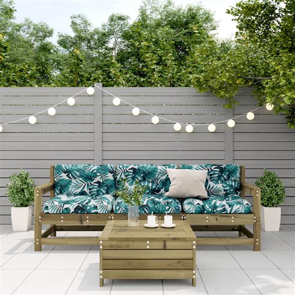 Grote foto vidaxl 4 delige loungeset met kussens ge mpregneerd grenenhout tuin en terras tuinmeubelen