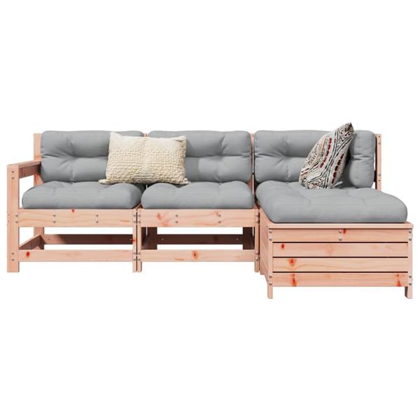 Grote foto vidaxl 4 delige loungeset massief douglas vurenhout tuin en terras tuinmeubelen