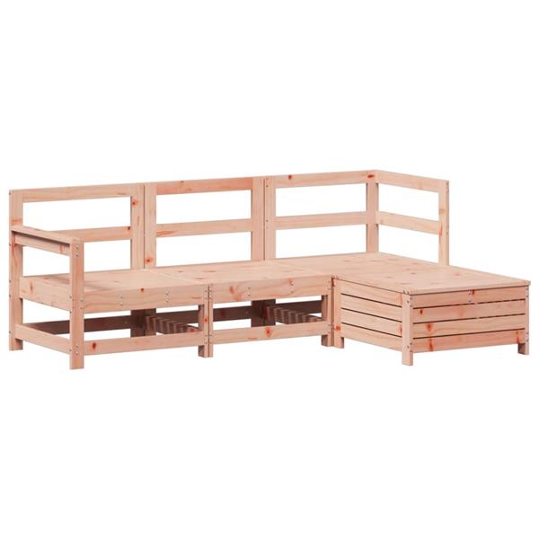 Grote foto vidaxl 4 delige loungeset massief douglas vurenhout tuin en terras tuinmeubelen