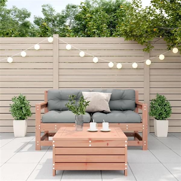 Grote foto vidaxl 3 delige loungeset met kussens massief douglashout tuin en terras tuinmeubelen