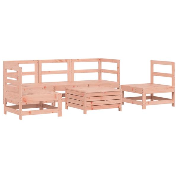 Grote foto vidaxl 6 delige loungeset massief douglas vurenhout tuin en terras tuinmeubelen