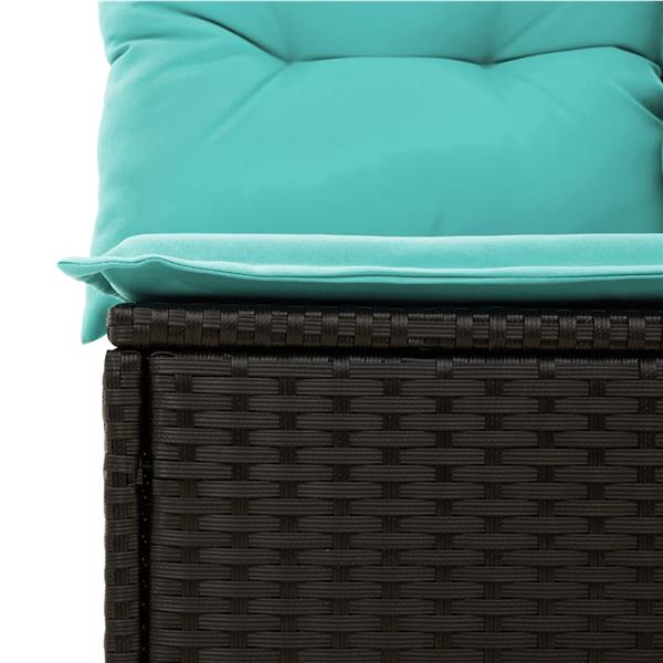 Grote foto vidaxl 5 delige loungeset met kussens poly rattan zwart tuin en terras tuinmeubelen
